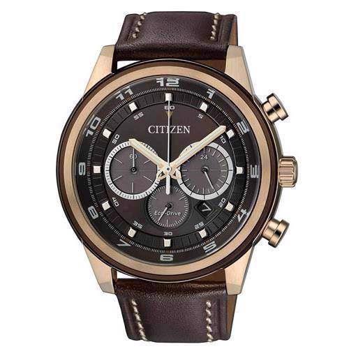 Image of Citizen mat forgyldt stål quartz med Eco-Drive Herre ur, model CA4037-01W